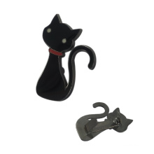 Cute Cat Design Handbag Metal Plates Brand Logos